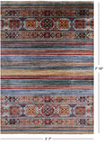 Khorjin Persian Gabbeh Hand Knotted Wool Rug - 5' 7" X 7' 10" - Golden Nile