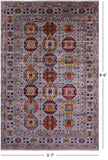Turkmen Ersari Hand Knotted Wool Rug - 5' 7" X 8' 6" - Golden Nile