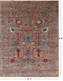 Peshawar Hand Knotted Wool Rug - 5' 1" X 6' 8" - Golden Nile