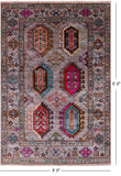 Turkmen Ersari Hand Knotted Wool Rug - 3' 5" X 5' 2" - Golden Nile