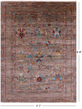 Peshawar Hand Knotted Wool Rug - 5' 1" X 6' 8" - Golden Nile