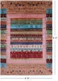 Tribal Persian Gabbeh Hand Knotted Wool Rug - 6' 10" X 9' 11" - Golden Nile
