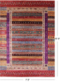Tribal Persian Gabbeh Hand Knotted Wool Rug - 7' 0" X 10' 0" - Golden Nile