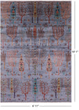 Tribal Persian Gabbeh Hand Knotted Wool Rug - 6' 11" X 10' 1" - Golden Nile