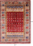 Tribal Persian Gabbeh Hand Knotted Wool Rug - 5' 7" X 8' 1" - Golden Nile