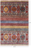 Khorjin Persian Gabbeh Hand Knotted Wool Rug - 3' 3" X 5' 1" - Golden Nile