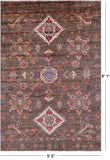 Super Kazak Hand Knotted Wool Rug - 5' 5" X 8' 1" - Golden Nile