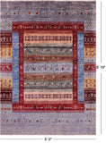 Tribal Persian Gabbeh Hand Knotted Wool Rug - 5' 0" X 6' 10" - Golden Nile