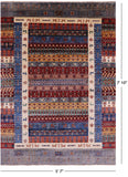 Persian Gabbeh Tribal Hand Knotted Wool Rug - 5' 7" X 7' 10" - Golden Nile