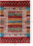 Tribal Persian Gabbeh Hand Knotted Wool Rug - 3' 7" X 5' 1" - Golden Nile
