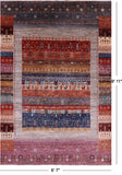 Persian Gabbeh Tribal Hand Knotted Wool Rug - 6' 7" X 9' 11" - Golden Nile