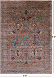 Peshawar Hand Knotted Wool Rug - 5' 9" X 8' 3" - Golden Nile