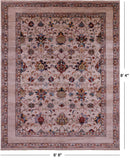 Peshawar Hand Knotted Wool Rug - 6' 8" X 8' 4" - Golden Nile