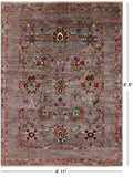 Peshawar Hand Knotted Wool Rug - 4' 11" X 6' 8" - Golden Nile