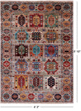 Turkmen Ersari Hand Knotted Wool Rug - 4' 3" X 5' 10" - Golden Nile