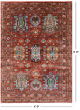 Turkmen Ersari Hand Knotted Wool Rug - 4' 0" X 5' 9" - Golden Nile
