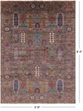 Turkmen Ersari Hand Knotted Wool Rug - 5' 9" X 8' 2" - Golden Nile