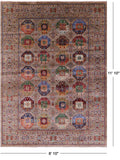 Turkmen Ersari Hand Knotted Wool Rug - 8' 10" X 11' 10" - Golden Nile