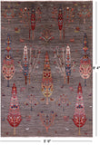 Tribal Persian Gabbeh Hand Knotted Wool Rug - 5' 9" X 8' 4" - Golden Nile