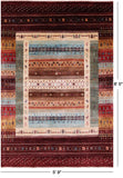 Tribal Persian Gabbeh Hand Knotted Wool Rug - 5' 9" X 8' 5" - Golden Nile