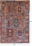 Persian Fine Serapi Hand Knotted Wool Rug - 4' 1" X 6' 1" - Golden Nile
