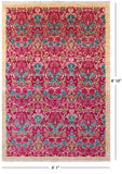 William Morris Hand Knotted Wool Area Rug - 6' 1" X 8' 10" - Golden Nile