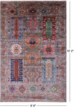 Turkmen Ersari Hand Knotted Wool Rug - 6' 6" X 10' 2" - Golden Nile