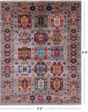 Turkmen Ersari Hand Knotted Wool Rug - 5' 0" X 6' 6" - Golden Nile