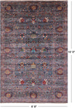 Grey Peshawar Hand Knotted Wool Rug - 6' 8" X 10' 0" - Golden Nile