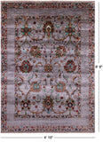 Grey Peshawar Hand Knotted Wool Rug - 4' 10" X 6' 9" - Golden Nile