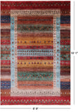 Tribal Persian Gabbeh Hand Knotted Wool Rug - 6' 9" X 10' 1" - Golden Nile