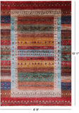 Tribal Persian Gabbeh Hand Knotted Wool Rug - 6' 9" X 10' 1" - Golden Nile