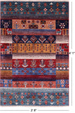 Tribal Persian Gabbeh Hand Knotted Wool Rug - 2' 8" X 4' 1" - Golden Nile