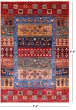 Tribal Persian Gabbeh Hand Knotted Wool Rug - 3' 4" X 5' 0" - Golden Nile