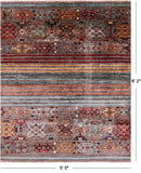 Khorjin Persian Gabbeh Handmade Wool Rug - 5' 0" X 6' 2" - Golden Nile