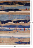Tribal Persian Gabbeh Hand Knotted Wool Rug - 6' 7" X 9' 7" - Golden Nile