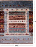 Tribal Persian Gabbeh Handmade Wool Rug - 4' 11" X 6' 4" - Golden Nile