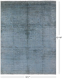 Full Pile Overdyed Hand Knotted Wool Area Rug - 10' 1" X 12' 10" - Golden Nile