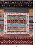 Persian Gabbeh Tribal Hand Knotted Wool Rug - 5' 2" X 6' 10" - Golden Nile