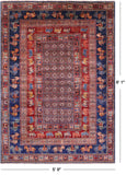 Antiqued Pazyryk Historical Design Hand Knotted Wool Rug - 5' 9" X 8' 1" - Golden Nile