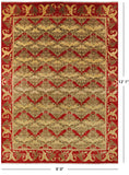 William Morris Handmade Wool Area Rug - 9' 0" X 12' 1" - Golden Nile