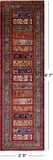Tribal Persian Gabbeh Hand Knotted Wool Runner Rug - 2' 9" X 9' 7" - Golden Nile