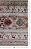Tribal Persian Gabbeh Hand Knotted Wool Rug - 2' 8" X 4' 3" - Golden Nile