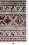 Tribal Persian Gabbeh Hand Knotted Wool Rug - 2' 8" X 4' 3" - Golden Nile