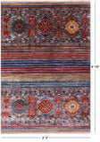 Khorjin Persian Gabbeh Hand Knotted Wool Rug - 3' 3" X 4' 10" - Golden Nile
