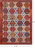 Reversible Kilim Flat Weave Wool On Wool Rug - 4' 10" X 6' 5" - Golden Nile