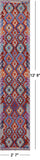 Reversible Kilim Flat Weave Wool On Wool Runner Rug - 2' 7" X 12' 8" - Golden Nile