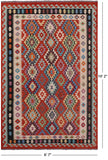 Reversible Kilim Flat Weave Wool On Wool Rug - 6' 7" X 10' 2" - Golden Nile