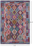 Reversible Kilim Flat Weave Wool On Wool Rug - 6' 6" X 10' 0" - Golden Nile