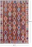 Reversible Kilim Flat Weave Wool On Wool Rug - 6' 7" X 9' 11" - Golden Nile
